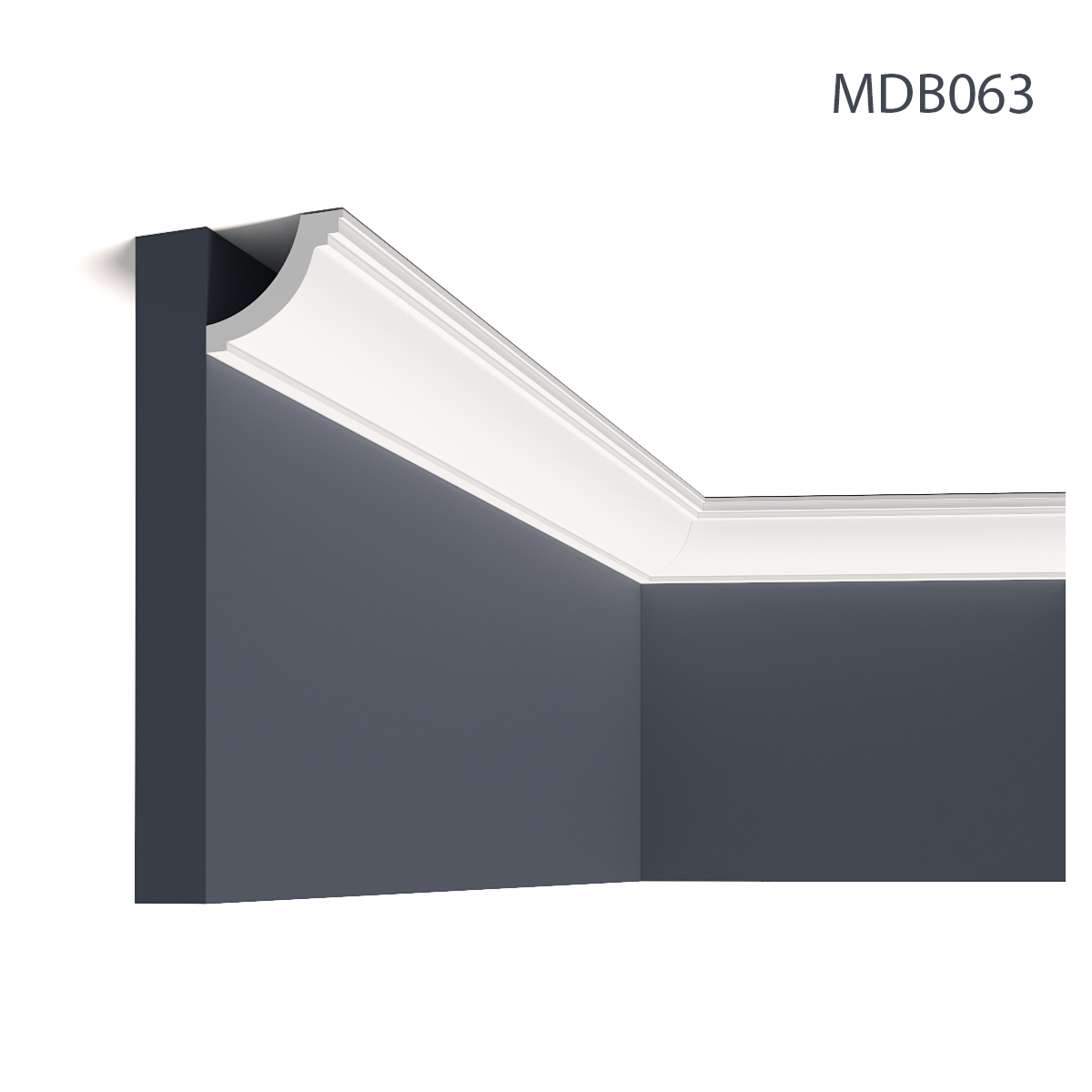 Cornisa decorativa mdb063, 200 x 4.5 x 5.5 cm, mardom decor 